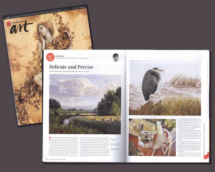 2 of 4 pages in American Art Collector Magazine Dec 2023