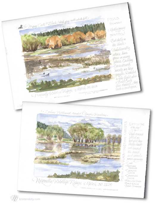Plein Air painting at Nisqually Wildlife Refuge